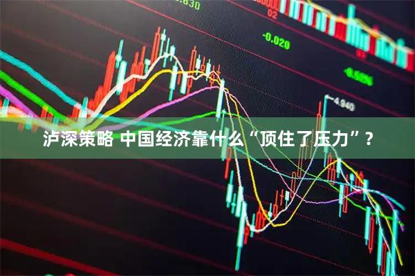 泸深策略 中国经济靠什么“顶住了压力”？