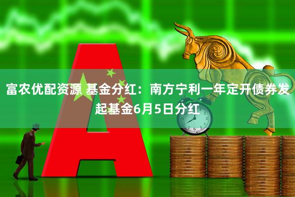 富农优配资源 基金分红：南方宁利一年定开债券发起基金6月5日分红